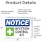 Signmission Infection Control Kit Sign With Symbol, 5 in W x Rectangle, Vinyl Decal OS-2PACK-NS-D-35-L-13698 - alternate 4